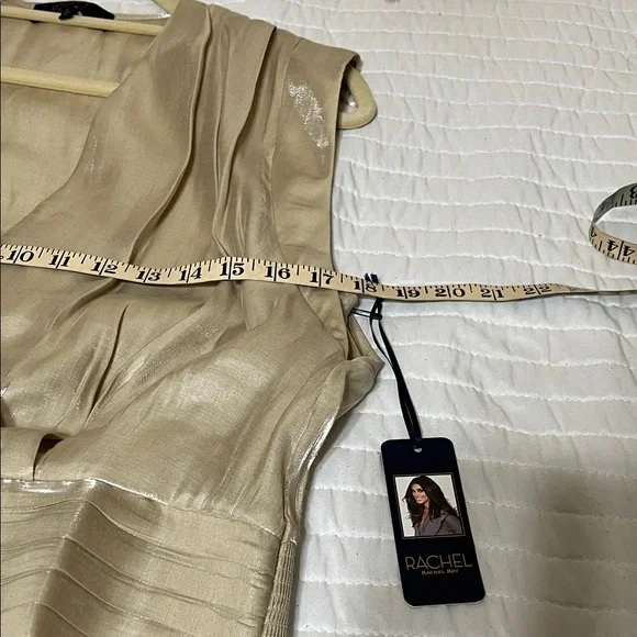 RACHEL Rachel Roy Metallic Cream Sleeveless Blouse - Picture 6 of 9